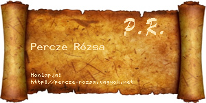 Percze Rózsa névjegykártya