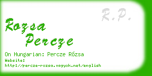 rozsa percze business card