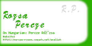 rozsa percze business card